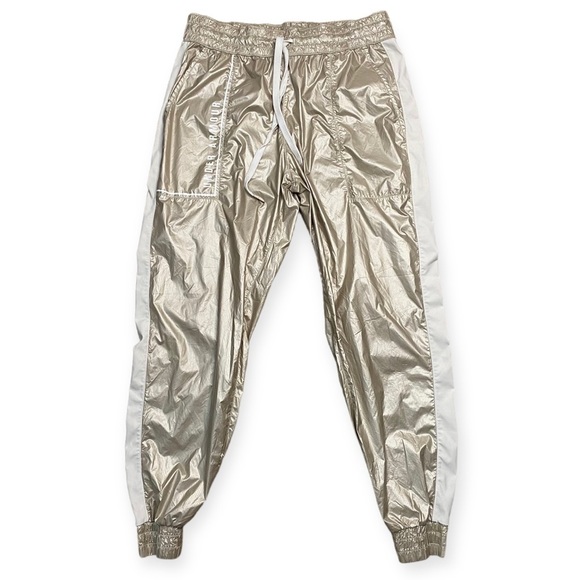 Under Armour Misty Copeland Metallic Gold & White Jogger Running Pants - Medium - Picture 3 of 10